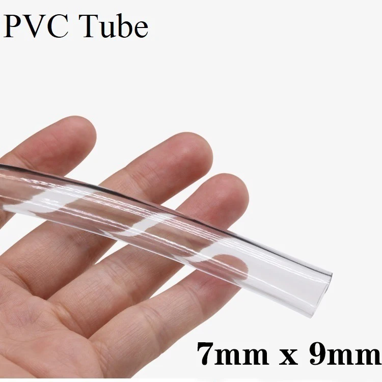 

1M 7mm x 9mm PVC Tube Transparent Soft Pipe Antifreeze Oil Hose Garden Irrigation Soft Hose Plant Watering Pots Irrigation Tube