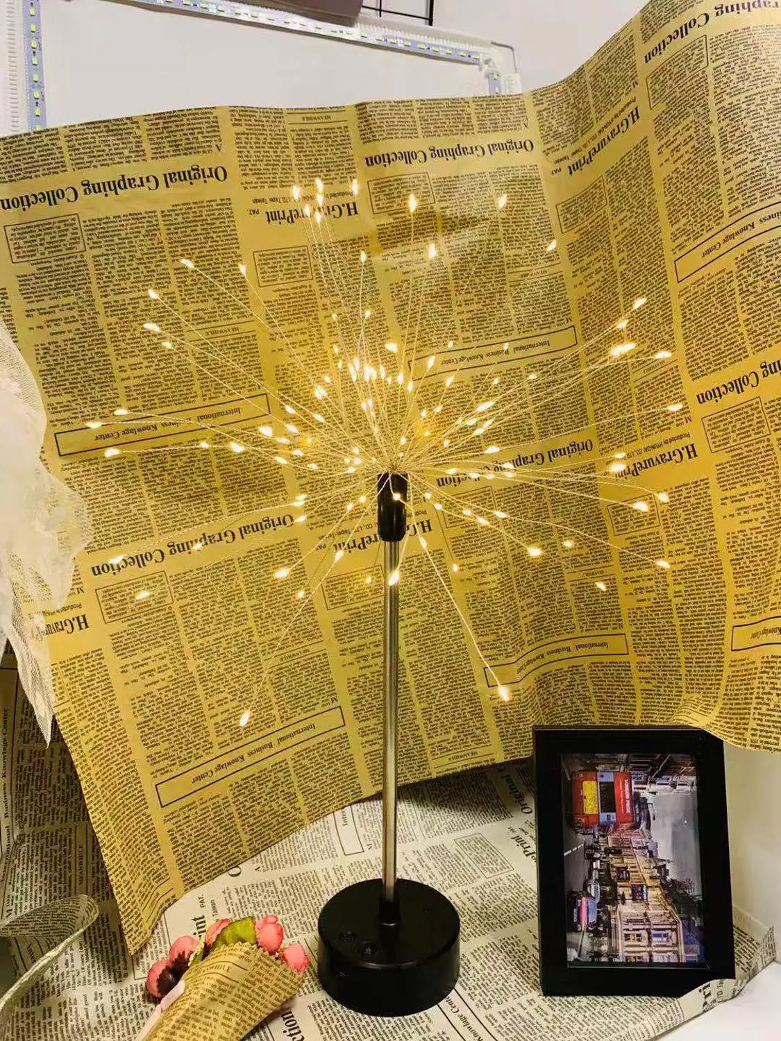 Рождественские огни Сказочный Свет Голосовое управление фейерверк starburst 120