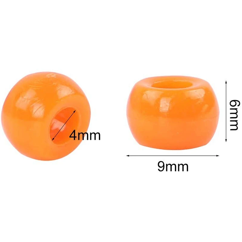 

2880 Large Hole Beads Rainbow Plastic Beads 6 x 9 mm 24 Colors 4 Styles Round Bead Sets Suitable for DIY Jewellery Making