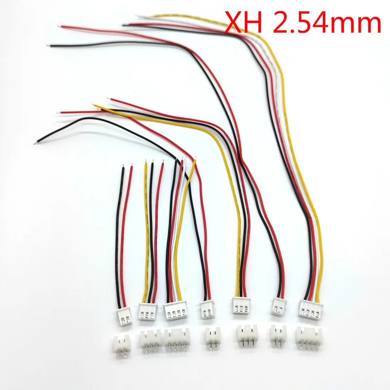 10Sets SH1.0 JST1.25 ZH1.5 PH2.0 XH2.54 Connector Female+Male 2/3/4/5/6/7/8/9/10P Plug With Cable 10/20/30cm