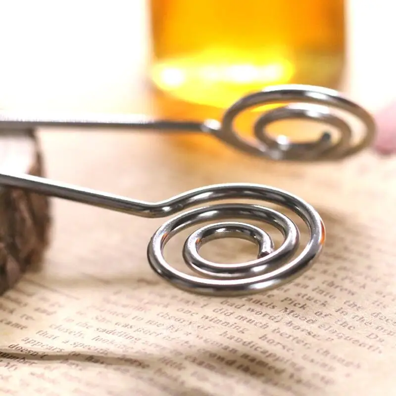 Уникальная спиральная форма палочка для меда из нержавеющей стали капельный мед