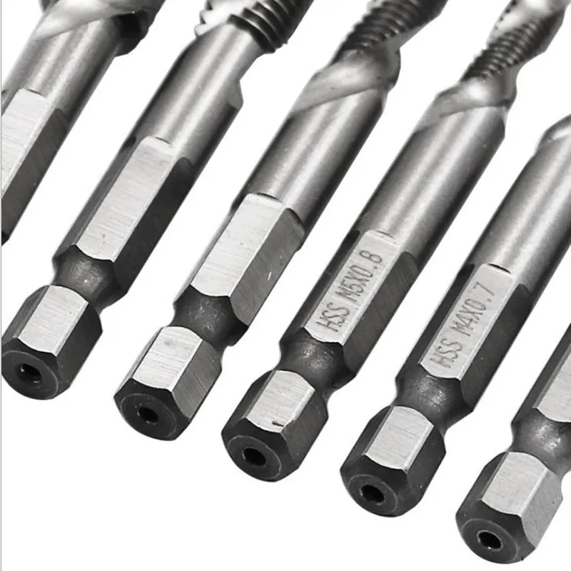 Сверла M3/M4/M5/M6/M8/M10 сверла из стали HSS с шестигранным хвостовиком 1/4 дюйма 1 шт. |