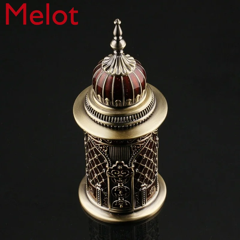 

European-Style Retro Vintage Bronze Silverware Toothpick Box Cotton Swab Can Toothpick Holder Crafts Gift Decoration