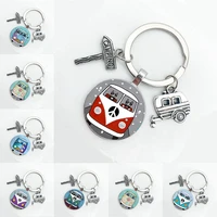 personality 25mm handmade very cute cat travel time keychain crystal pendant keychain for men and women high quality keychain