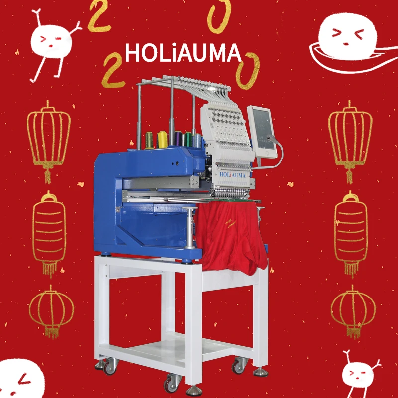 Высокая скорость одна головка Сенсорная панель швейная машина шляпа/Плоская