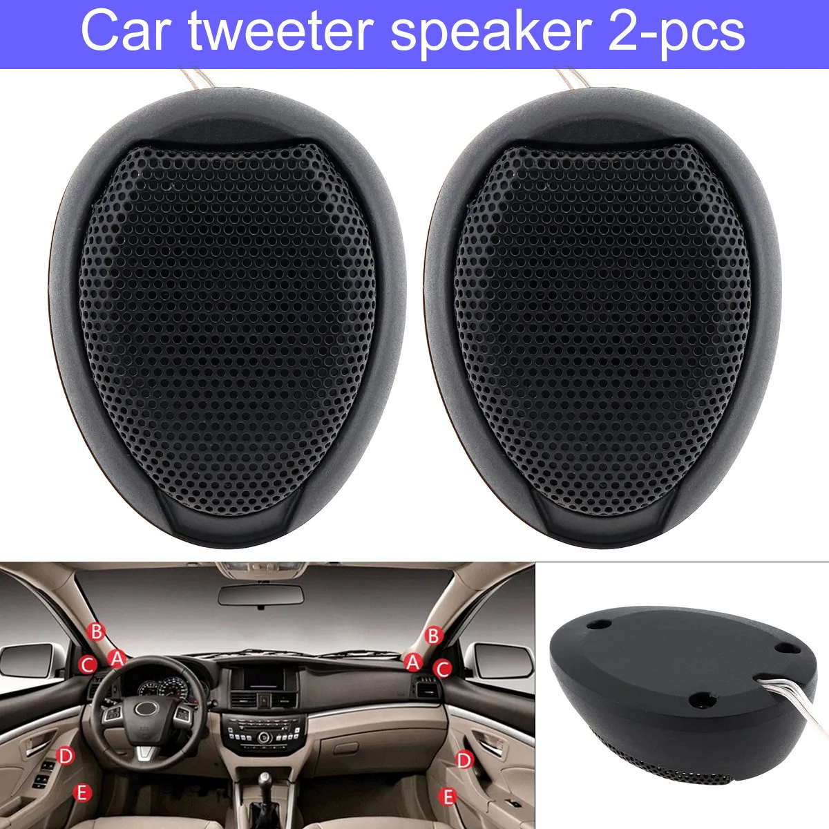 

2pcs 1000W Car Tweeter Speakers 4 Ohm Universal High Efficiency Mini Auto Car Audio Tweeter Dome