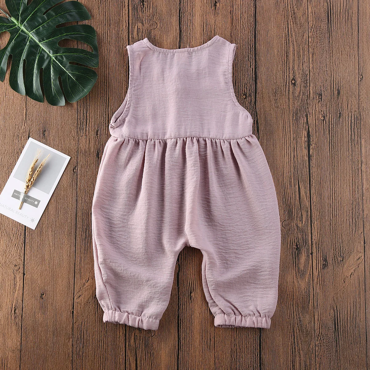 

0-24M Newborn Infant Kids Baby Girls Cotton Romper Sleeveless Button Jumpsuit Clothes Outfit