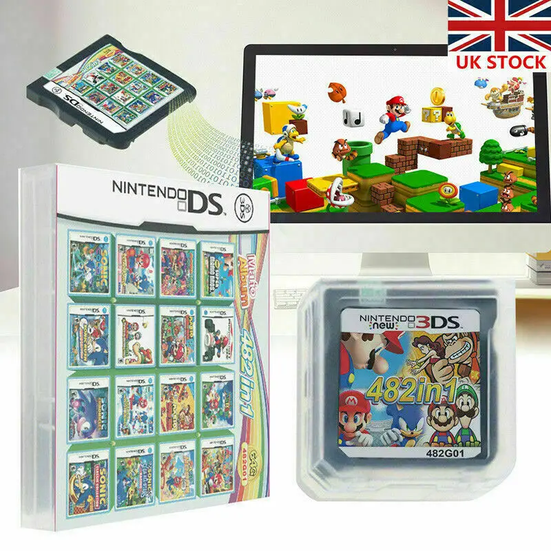 

Mario Album Video Game Card 482 In 1 Cartridge Console Card For NDS NDSL 2DS 3DS 3DSLL NDSI