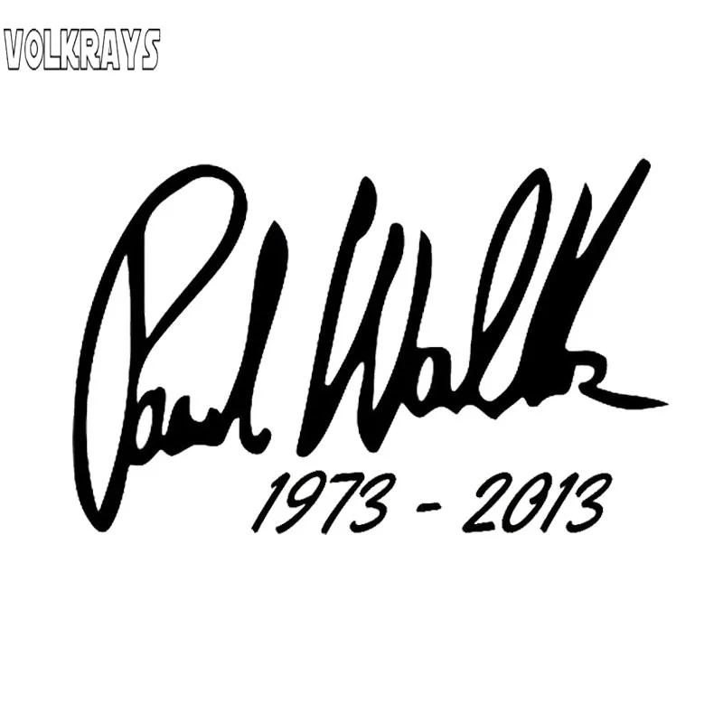 Креативные автомобильные стикеры Volkrays форсаж Пол Уокер подпись надпись