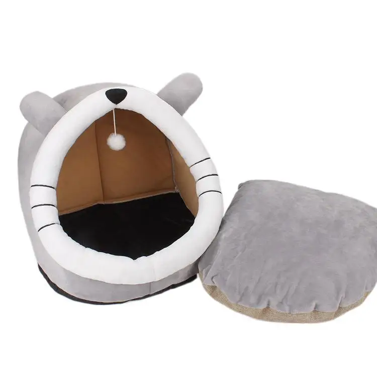 

Large Cat Nest Winter Warm Cat Bed Four Seasons Available Semi-Enclosed Removable and Washable Kennel Cat House