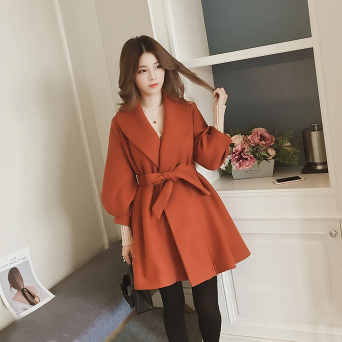2019 Women Winter Wool Blends Female Long Style Coat Jacket Girls Thick Warm Coats Ladies Open Stitch Feminino Jackets | Женская одежда
