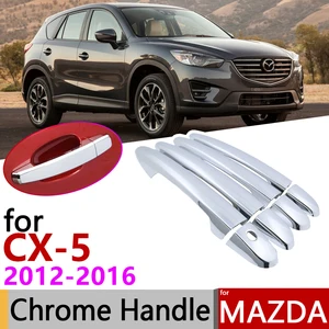 Для Mazda CX-5 CX5 CX 5 KE 2012  2016, хромированная крышка внешней дверной ручки, автомобильные аксессуары, наклейки, набор отделки 4 двери 2013 2014 2015