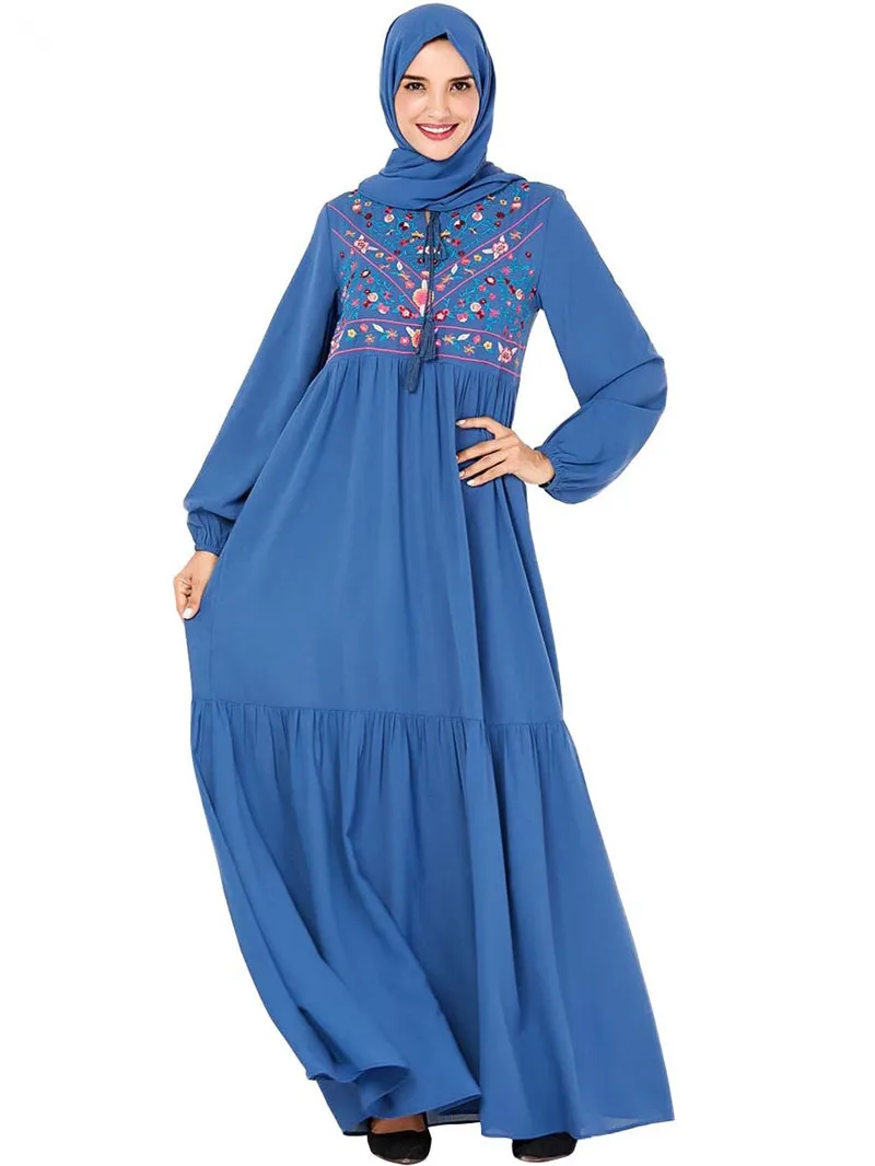 Мусульманское вечернее платье длинное мусульманское размера плюс скромные