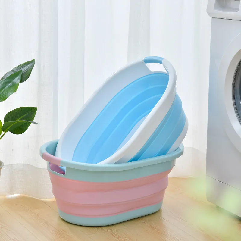 

2021 New Folding Dirty Clothes Basket Folding Laundry Storage Basket Bathroom Clothes Storage Basket Portable Storage Basket