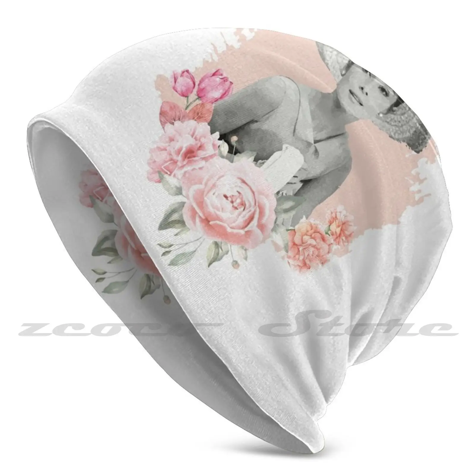 

Футболка с надписью «Одри Хепберн», мягкая трикотажная шапка с цветочным рисунком, с капюшоном с изображением цветов, для блокнота, акварел...