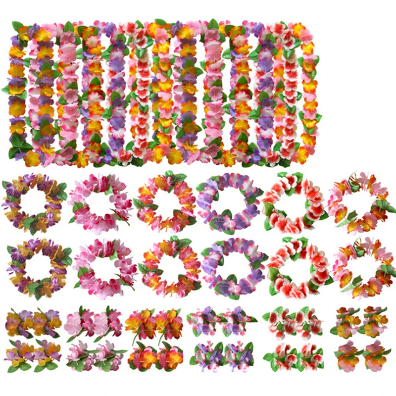 4 шт./компл. искусственный Гавайский цветок leis гирлянда ожерелье вечерние