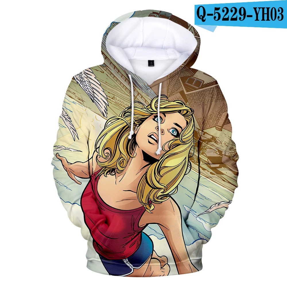 3D Аниме Кара данверс пуловеры популярная толстовка с капюшоном зорэль свитшоты