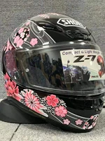 high quality abs shoei z7 cherry blossom personality helmet motorcycle helmet full cover all seasons men and women full helmets