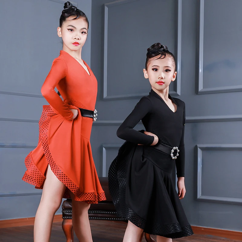 Новинка платье для танцев девочек профессиональное латинских детский