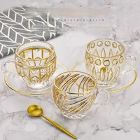 light luxury crystal glass teacup with transparent exquisite coffee cup tea cup and afternoon teacup