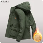 Зимняя мужская куртка, тактические военные куртки 2021, Повседневная Уличная водонепроницаемая куртка, теплое флисовое пальто, мужская куртка-бомбер с капюшоном