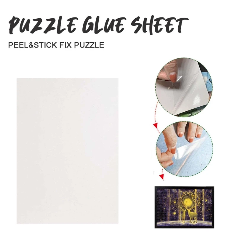 

4/10/20 Sheet/set Puzzle Transparent Protective Film Puzzle Protection Film Glue Sheet for Peel off&Stick Fixed Puzzle