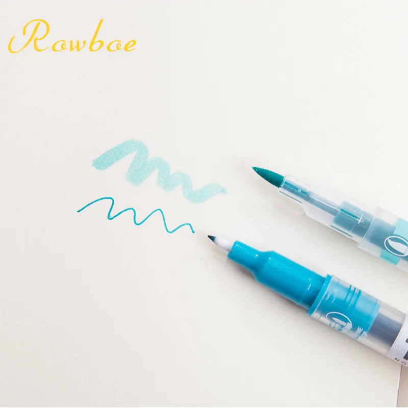 ROWBOE милые канцелярские товары двойной маркер для творчества водяной черная