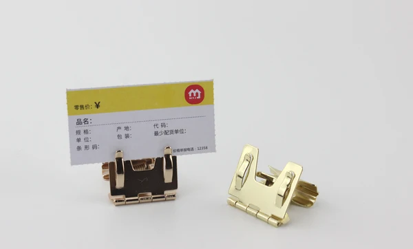 Металлический зажим для банкнот 50 шт. держатель знаков этикетка заметок ценник