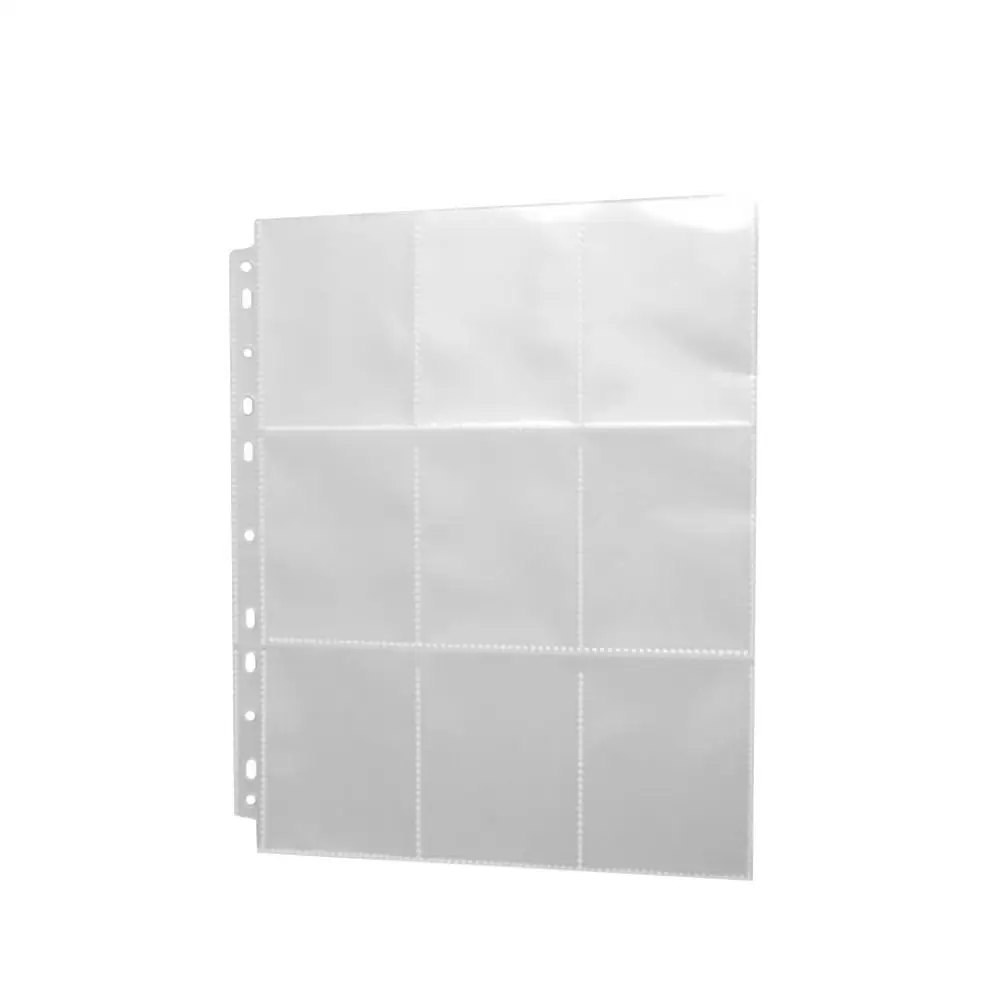 

9-Card Protector Sleeves Pocket Gaming Trading Card Tarrot Card Album Pages Binder Sheets for Stickers Stamps Card Page Storage