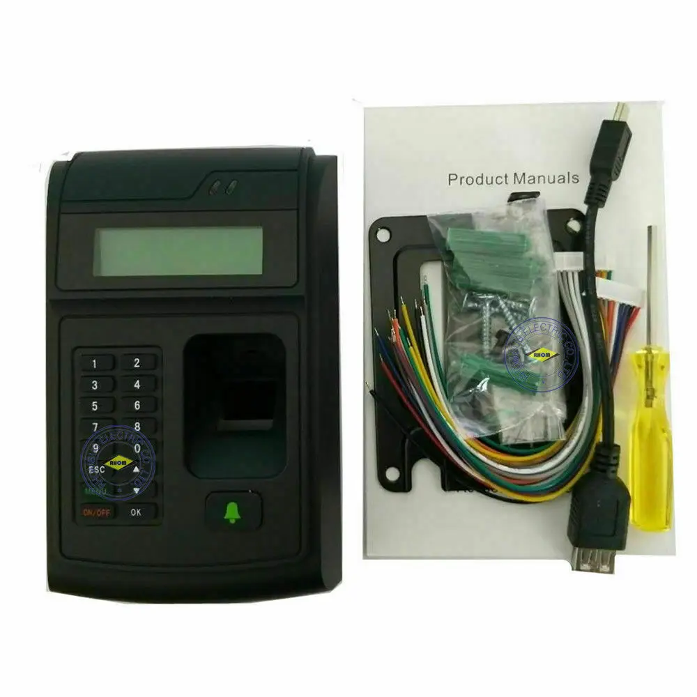 Система контроля доступа по отпечаткам пальцев с кнопкой выхода блокировки