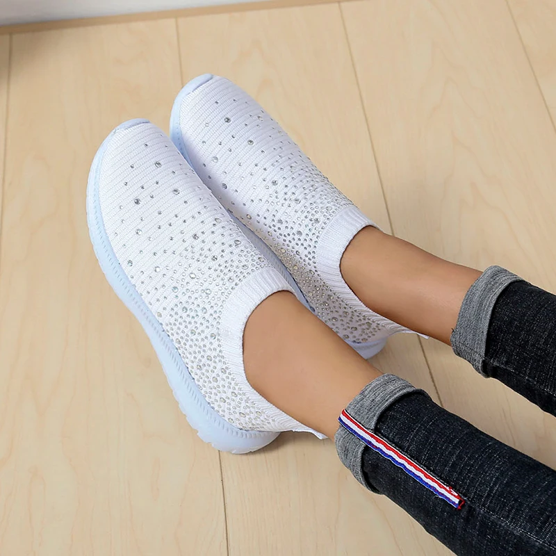 Новый дизайн женские популярные спортивные кроссовки дышащая трикотажная