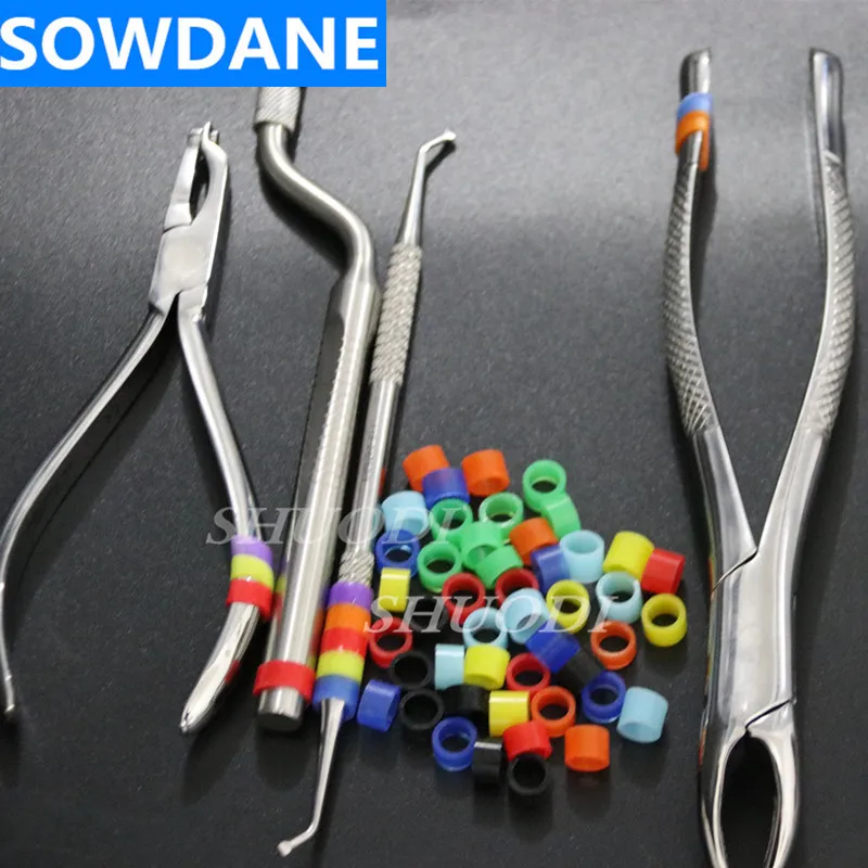 Autoclavable Lab Identification Dental Orthodontic Universal Silicone Instrument Color Code Ring (Dia.5mm or 7mm) |