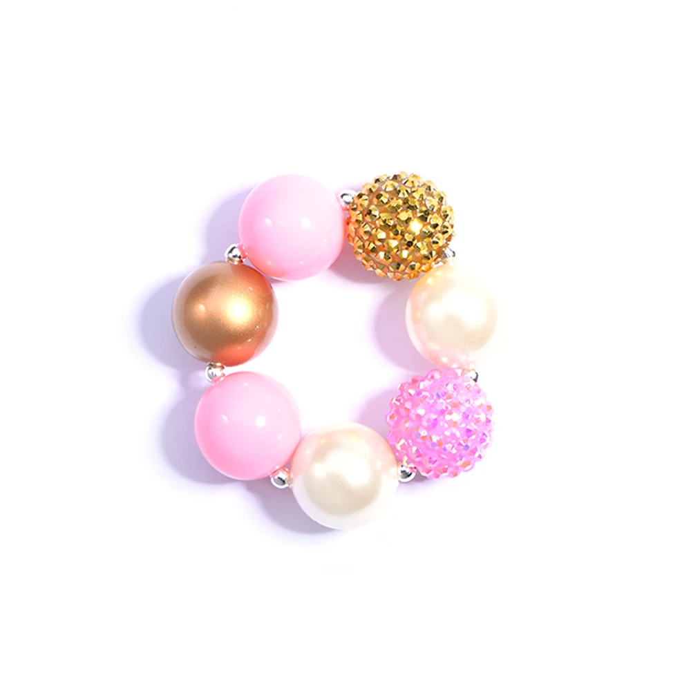 Ожерелье с крупными бусинами для девочек ожерелье жевательной резинкой браслет