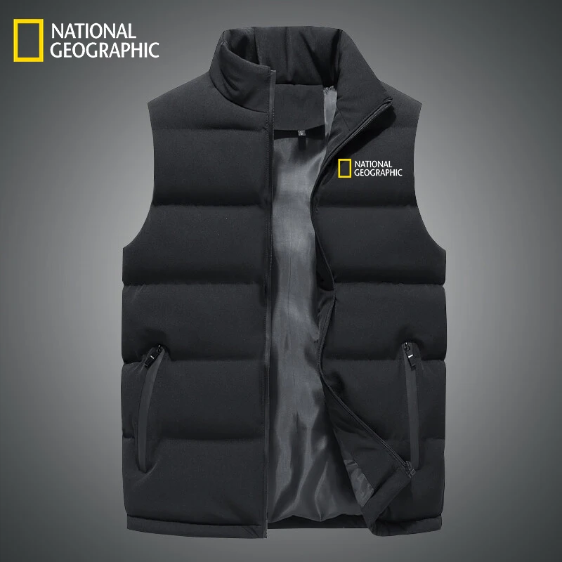 

2022 New National Geographic Fall/Winter Jacket Men's Stand Collar Vest Men's Zipper Men's Jacket Sleeveless Casual Vest