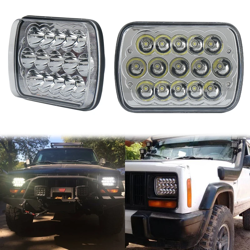 7X6 дюймов прямоугольный морской Светодиодный луч светодиодный фары для джипа