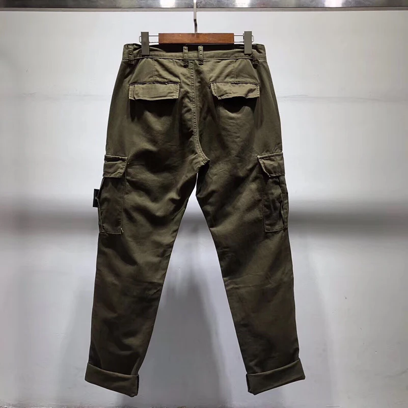 Брюки-карго мужские с несколькими карманами базовые повседневные Прямые Штаны в