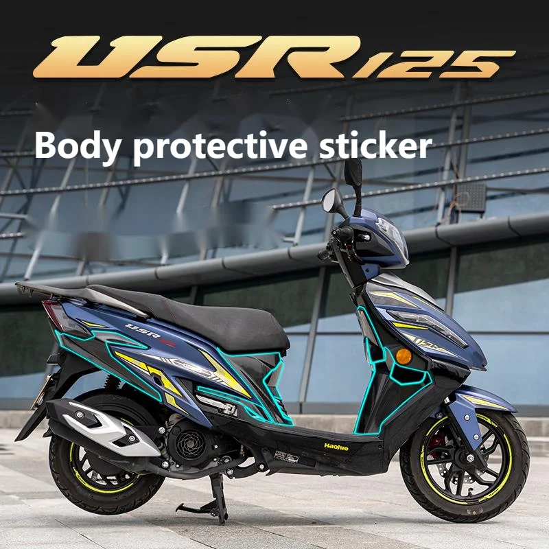 

Motorcycle Sticker Car Carbon Fiber Protective Sticker Body Film Waterproof Sunscreen Decoration for Haojue Usr125