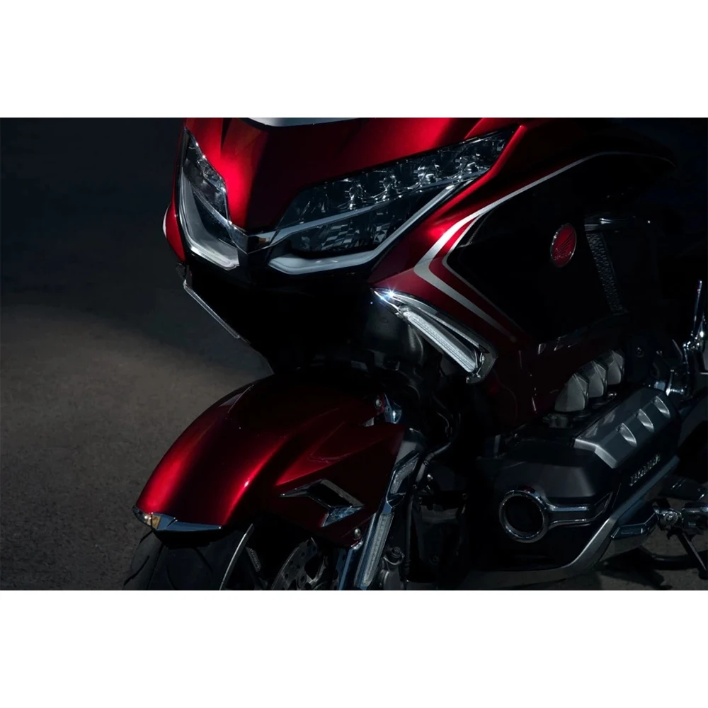 Продажа Комплект СВЕТОДИОДНЫХ указателей поворота для мотоцикла Honda Gold Wing 1800 F6B GL1800, передний сигнал поворота с подсветкой, вентиляционная отделка, ...