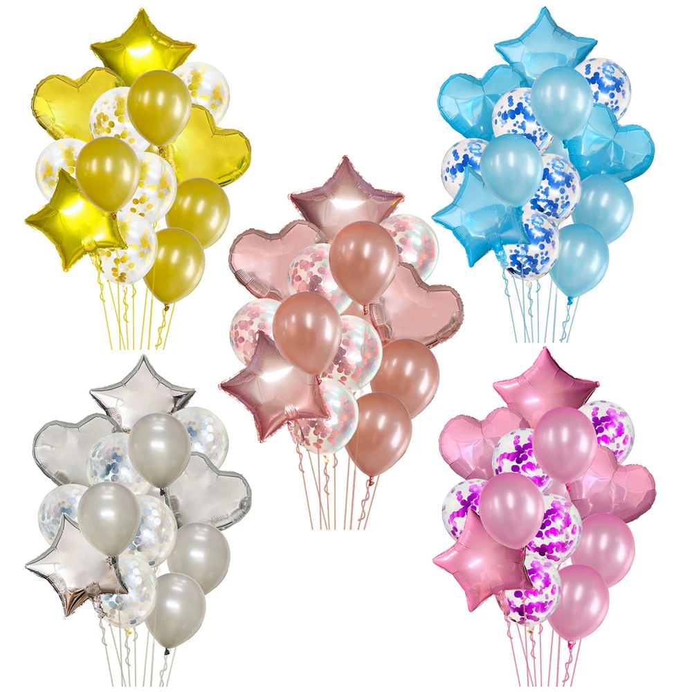 Латексные воздушные шары фольгированный шар в форме сердца и звезд 18 дюймов 12 с