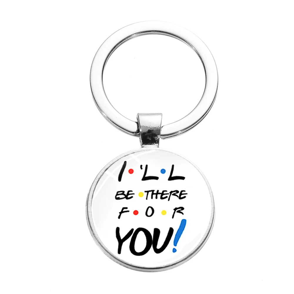 Style 5 SONGDA Newest Friends TV Show Keychain 25th Anniversary Series Cartoon Fun Pattern Glass Dome Pendant Key Chain for Good Friend - Цвет: Style 5