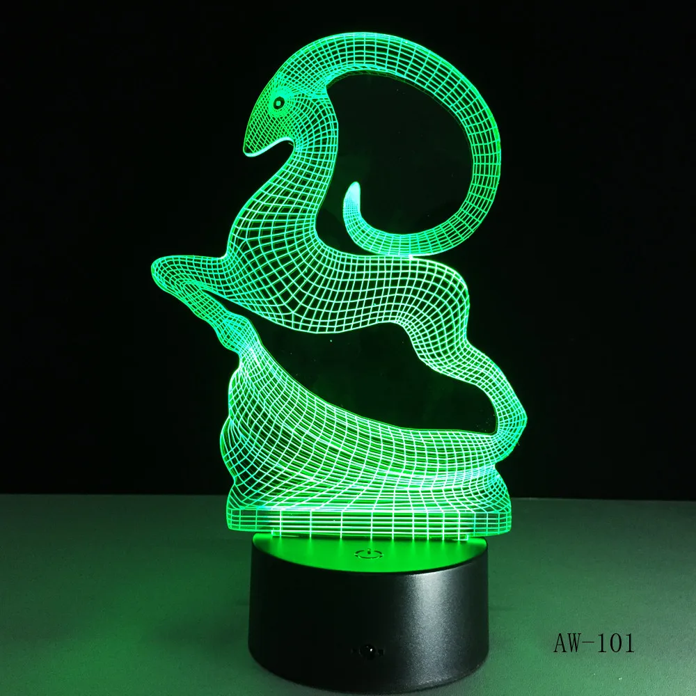 Slong Light 3D USB 7 меняющих Цвет Олень светодиодный ночной Светильник удивительный