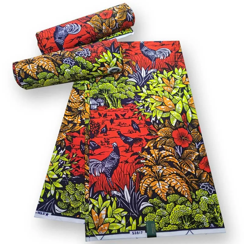 Настоящая ткань Африканский воск высокого качества 100% хлопок Анкара для