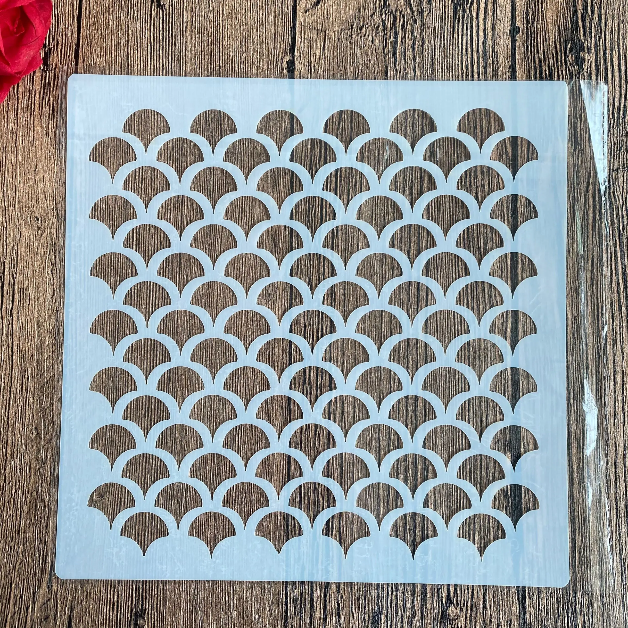 

Трафарет для мандалы "Рыбья чешуя" PenhuaMoban