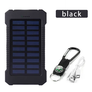 30000mah solar power bank solar panel powerbank waterproof usb battery charging led external charger for iphone samsung phone free global shipping