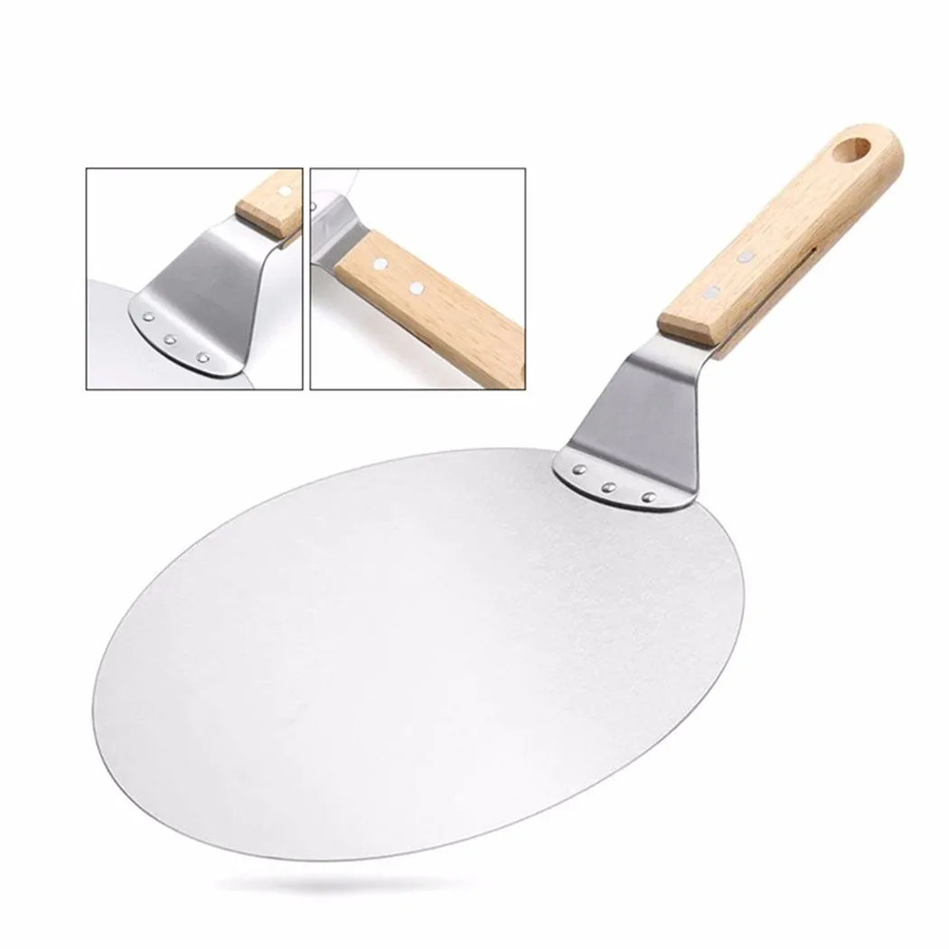 

1PC 25.5*43cm Stainless Steel Pizza Peel Shovel Spatula Cake Lifter Paddle Baking Tray Cake Shovels High Quality