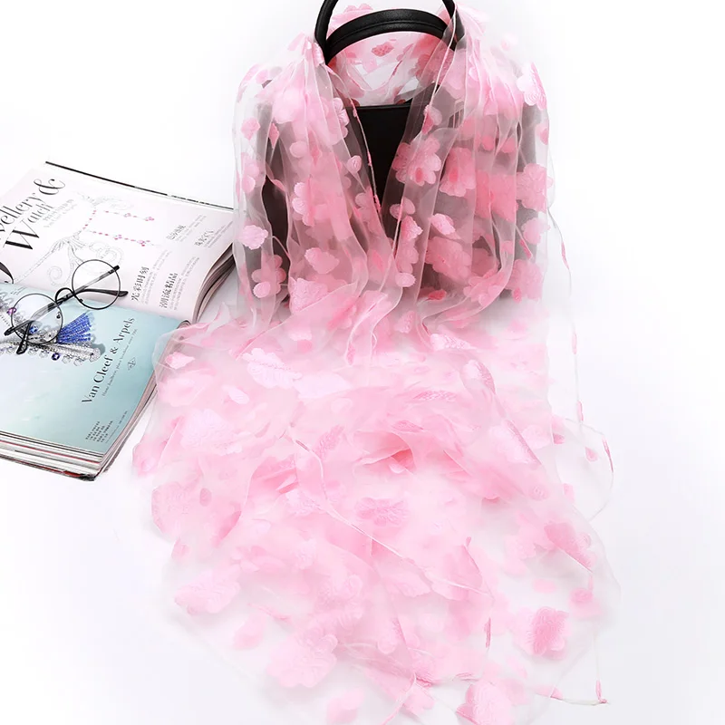 

2021 Autumn New Soft Warm Lady Wraps Thin Long Scarf Female Scarf White