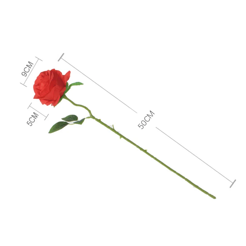 

3 Heads/Bouquet Big Bud Roses Artificial Flower Silk Rose DIY Wedding Christmas Party Home Decor