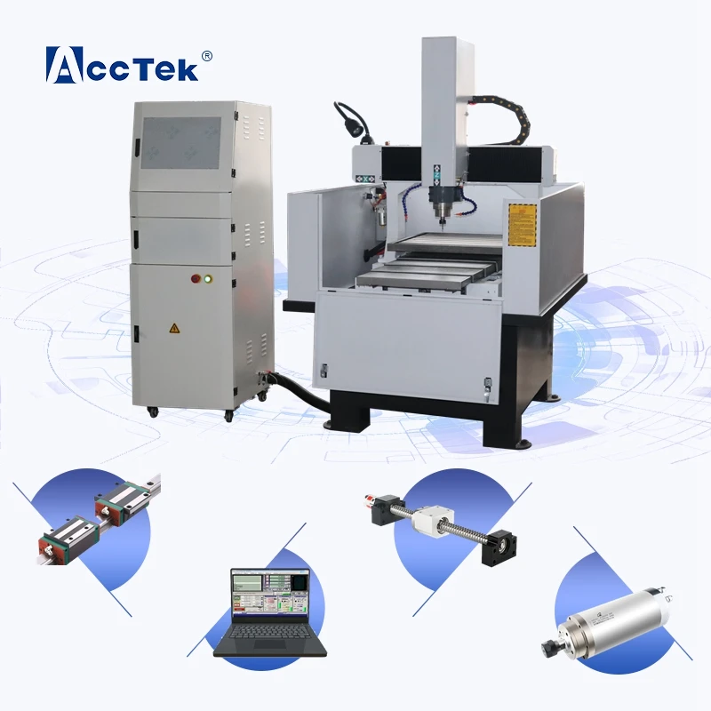 

Mini Aluminum Engraver Metal Working Engraving Milling Router Cnc Machine 4040 6060
