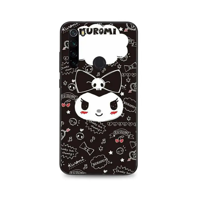 

YNDFCNB Cute cartoon Kuromi Black Cell Phone Case For Xiaomi Redmi Note8T 7 9 Pro 5A Redmi4X 5A 6A 6 7 8 5Plus