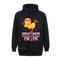 breast cancer messed with the wrongs chick funny hoodie hooded hoodies for men printed tees new design funny cotton